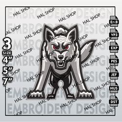 South Dakota Coyotes Embroidery Designs, NCAA Logo Embroidery Files, NCAA Coyotes Machine Embroidery Pattern.