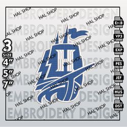 Hampton Pirates Embroidery Designs, NCAA Logo Embroidery Files, NCAA Hampton Machine Embroidery Pattern.