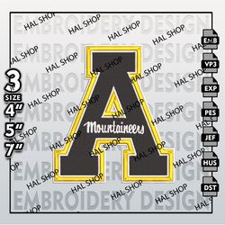 NCAA Embroidery Files Appalachian State Mountaineer Embroidery Designs, Appalachian, Machine Embroidery Files