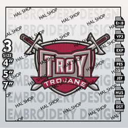 Troy Trojans Embroidery Designs, NCAA Troy Trojans Machine Embroidery Files, NCAA Embroidery Files