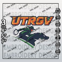 UT Rio Grande Valley Vaquer Embroidery Designs, NCAA Valley Machine Embroidery Files, NCAA Mavericks Embroidery Files