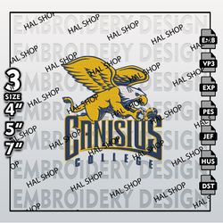 NCAA Canisius Golden Griffins Embroidery Designs, NCAA Golden Griffins Machine Embroidery Files, NCAA Embroidery Files