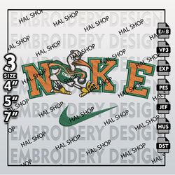 NCAA Ni.ke Miami Hurricanes Embroidery File, 3 Sizes, 6 Formats, NCAA Machine Embroidery Design, NCAA Logo, NCAA Teams