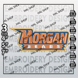 NCAA Morgan State Bears Embroidery File, 3 Sizes, 6 Formats, NCAA Machine Embroidery Design, NCAA Logo, NCAA Teams