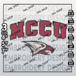 North Carolina Central Eagles Embroidery File, 3 Sizes, 6 Formats, NCAA Machine Embroidery Design, NCAA Central Eagles