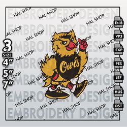 NCAA Kennesaw State Owlsi Logo Embroidery Design, Machine Embroidery Files in 3 Sizes for Sport Lovers, NCAA State Owlsi