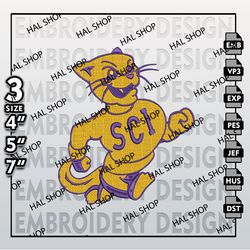 NCAA Northern Iowa Panthers Logo Embroidery Design, NCAA Panthers, Machine Embroidery Files in 3 Sizes for Sport Lovers