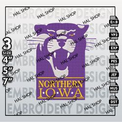 NCAA Northern Iowa Panthers Logo Embroidery Design, Machine Embroidery Files in 3 Sizes for Sport Lovers, NCAA Panthers