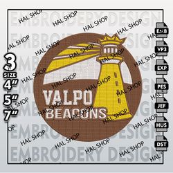 NCAA Valparaiso Beacon Embroidery File, 3 Sizes, 6 Formats, NCAA Flames Machine Embroidery Design, NCAA Logo, NCAA Teams