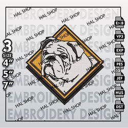 NCAA Bryant Bulldogs Logo Embroidery Design, Machine Embroidery Files in 3 Sizes for Sport Lovers, NCAA Logo 2