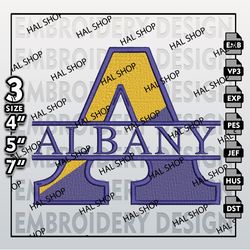 NCAA UAlbany Great Danes Logo Embroidery Design, Machine Embroidery Files in 3 Sizes for Sport Lovers, NCAA Logo 1