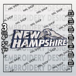 NCAA New Hampshire Wildcats Logo Embroidery Design, Machine Embroidery Files in 3 Sizes for Sport Lovers, NCAA Logo