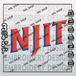NCAA NJIT Highlanders Logo Embroidery Design, Machine Embroidery Files in 3 Sizes for Sport Lovers, NCAA Logo 3