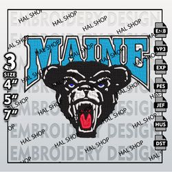 NCAA Maine Black Bears Logo Embroidery Design, Machine Embroidery Files in 3 Sizes for Sport Lovers, NCAA Logo 5