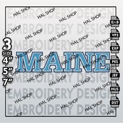 NCAA Maine Black Bears Logo Embroidery Design, Machine Embroidery Files in 3 Sizes for Sport Lovers, NCAA Logo 4