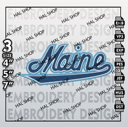 NCAA Maine Black Bears Logo Embroidery Design, Machine Embroidery Files in 3 Sizes for Sport Lovers, NCAA Logo 2