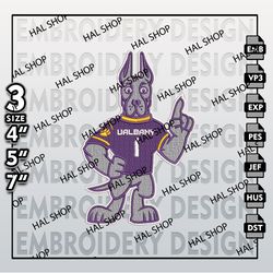 NCAA UAlbany Great Danes Logo Embroidery Design, Machine Embroidery Files in 3 Sizes for Sport Lovers, NCAA Logo 10