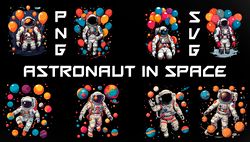 Astronaut in Space Files Collection png svg files