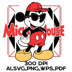 Mickey Mouse 5. Digital Files Ai.SVG.PNG.EPS.PDF