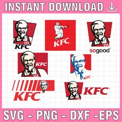 Kentucky Fried Bundle svg, Chicken Logo, KFC svg, fastfood svg, food and drink svg, png, dxf Digital Download