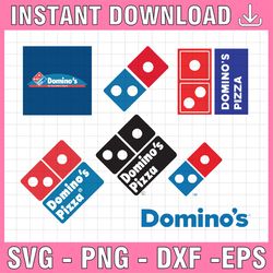 Domino's Pizza Logo Bundle SVG, PNG, JPG Instant Download, Silhouette Cutting Files