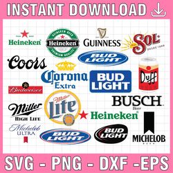Beer Logos Bundle | SVG PNG EPS | Layered Vector File | Party | 18 Different Designs