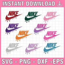 10 Files Glitter Nike Logo Bundle - PNG - Instant Digital Downloads