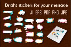 Bright creative stickers for your messages.