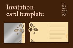Card template with cut out design.