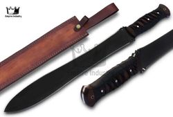24'' Handmade High Carbon Steel Double Edge Sword, Battle Ready With Sheath - Hunting Sword By Empire Industry