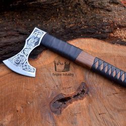Handmade High Carbon Steel Viking Valhalla Axe With Sheath - HUNTING AXE - Hunting Axe By Empire Industry