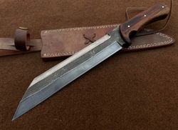 15'' Handmade Seax Knife High Carbon Steel Full Tang Blade With Sheath Best Gift - New Year Gift By Empire Industry