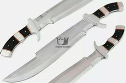 Handmade Bowie Knife High Carbon Steel Full Tang Blade With Sheath Best Gift - By Empire Industry Fixed Blade
