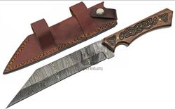 Handmade Damascus Steel Full Tang Seax Knife Hunting Knife Combat Roman Gladius Dark Age Sword Viking Sword With Sheath