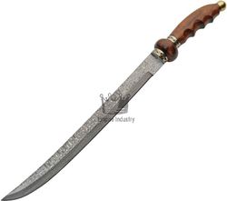 Handmade Damascus Steel 32 Inch Hunting Sword Roman Gladius Dark Age Sword Viking Sword With Sheath Historic Sword