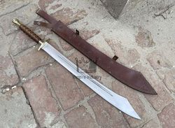 Forged High Carbon Steel Full Tang Hunting Sword With Sheath Best Gift - By Empire Industry Fixed Blade Gift