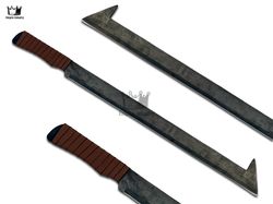 Hand Forged High Carbon Steel Full Tang Uruk-Hai Scimitar LOTR Sword With Sheath Fixed Blade Gift Survival Knife