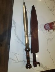 Hand Forged High Carbon Steel Roman Gladius Hunting Sword With Sheath Fixed Blade Gift Survival Knife Medieval Swords