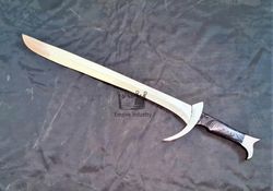 Hand Forged High Carbon Steel Hunting Viking Sword With Sheath Fixed Blade Gift Survival Knife Medieval Swords