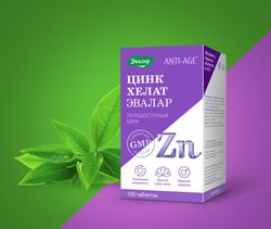 Zinc chelate for strengthening the immune system, for maintaining beauty and youth, for healthy skin, hair and nails
