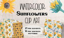 Watercolor digital paper Bouquet of Flowers