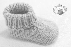 Baby booties knitting pattern,  Baby shoes pattern,   Digital Download PDF file