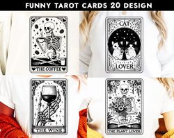 20 Funny Tarot Cards Bundle Svg, Tarot Cards Svg, Tarot Svg, Cute Tarot Cards, Tarot Bundle Svg, Svg Tarot, Skeleton Lov