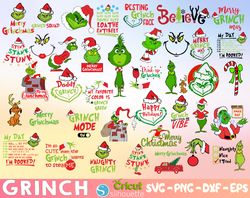 770 Files The Grinch Bundle, 193 UNIQUE DESIGN, Grinch Christmas Svg,  Grinch Clipart Files, Files for Cricut & Silhouet