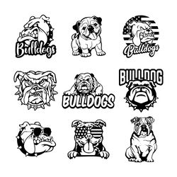 Bulldog Svg, Bulldog Mascot, French Bulldog Bundle svg, BULLDOG Clipart, Bulldog Silhouette Svg, French Bulldog SVG, Bul