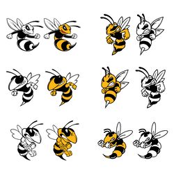 Hornet Bee Mascot Svg png, Hornet Mascot Svg File,Hornet Cut Files,Hornet Silhouette Cut Files,Hornet Clipart,Hornet Mon