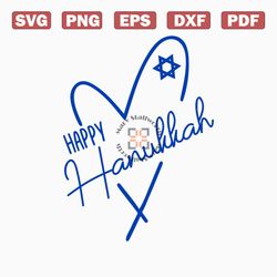 Happy Hanukkah Jewish Saying SVG