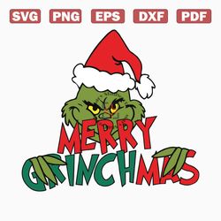 Retro Merry Grinchmas Santa Vibe SVG