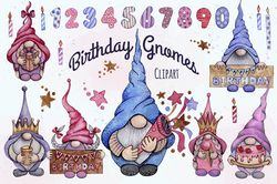 Watercolor Happy Birthday Gnome Clipart Png, Gnome Png