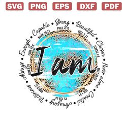 I am PNG | Sublimation design | Instant download | Inspirational design p
